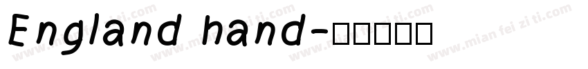 England hand字体转换